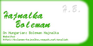 hajnalka boleman business card